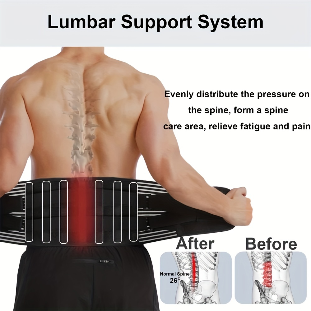 Adjustable Back Lumbar Support Belt With 6 Bone Waist Orthopedic