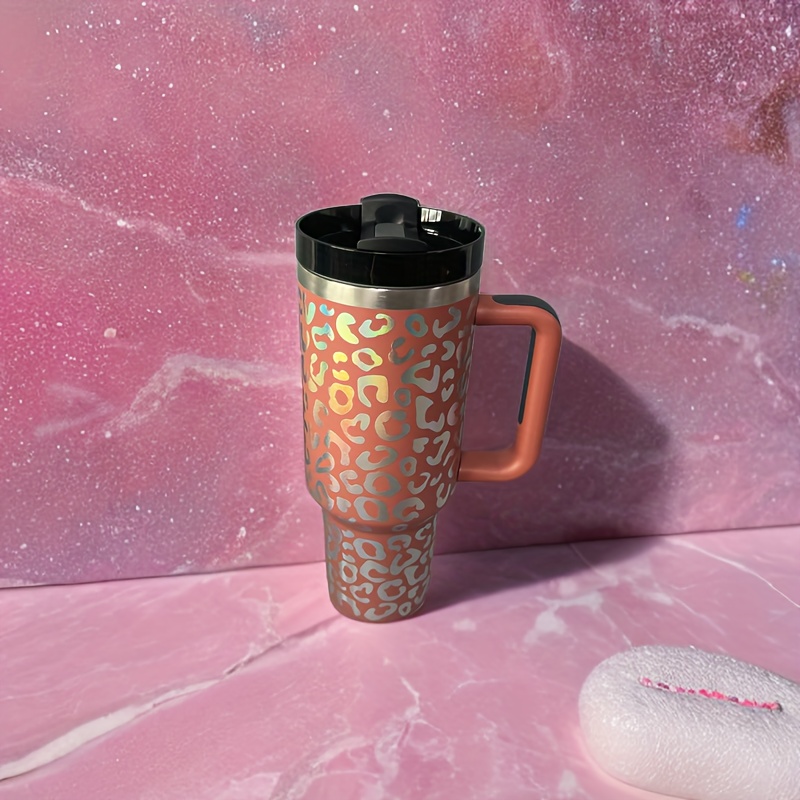 40oz 5D Leopard Print Travel Mugs with Handle