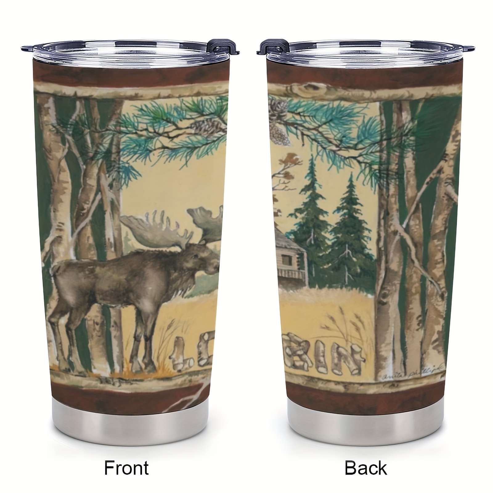 winorax Deer Hunting Tumbler 20oz Hunter Gifts For Men Hunters  Double Wall Vacuum Thermos Insulated Tumblers Travel Coffee Mug Cup With  Lid Cups Gift For Men Women Dad Papa: Tumblers
