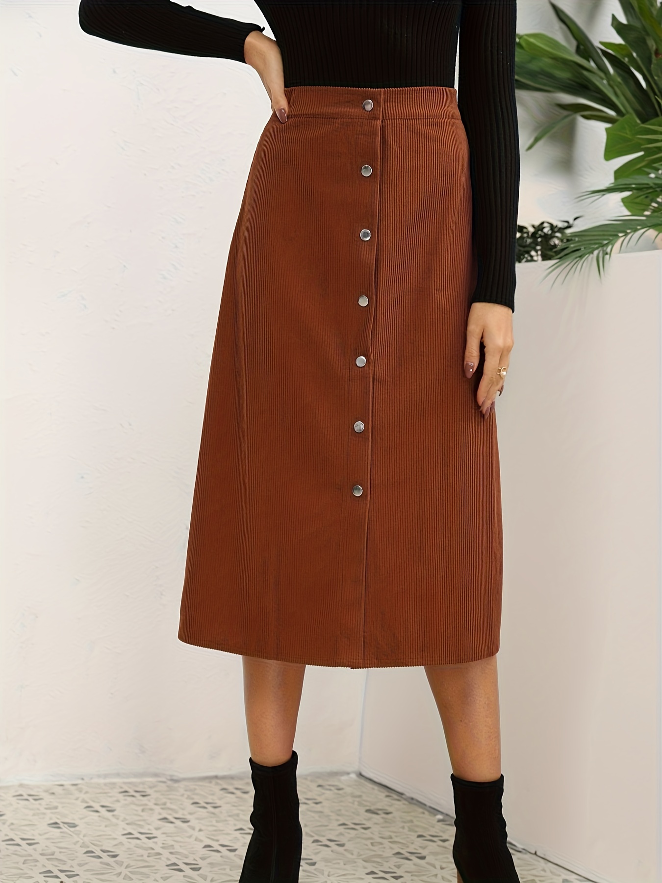 Button up midi sales skirt