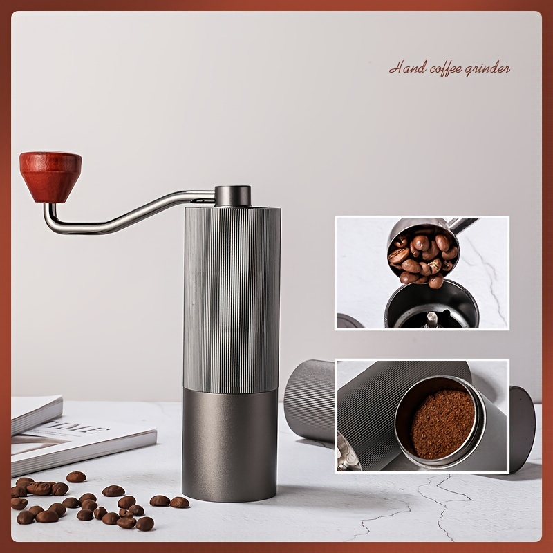 Stainless Steel Manual Coffee Grinder, Adjustable Conical Burr