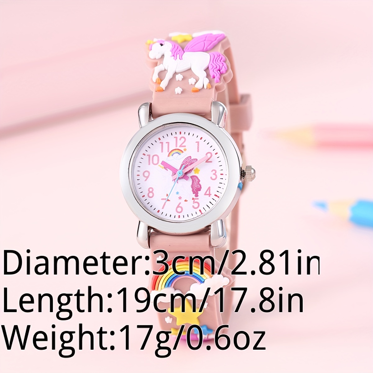 rainbow wings unicorn flying horse kids cartoon watch ideal choice for gifts