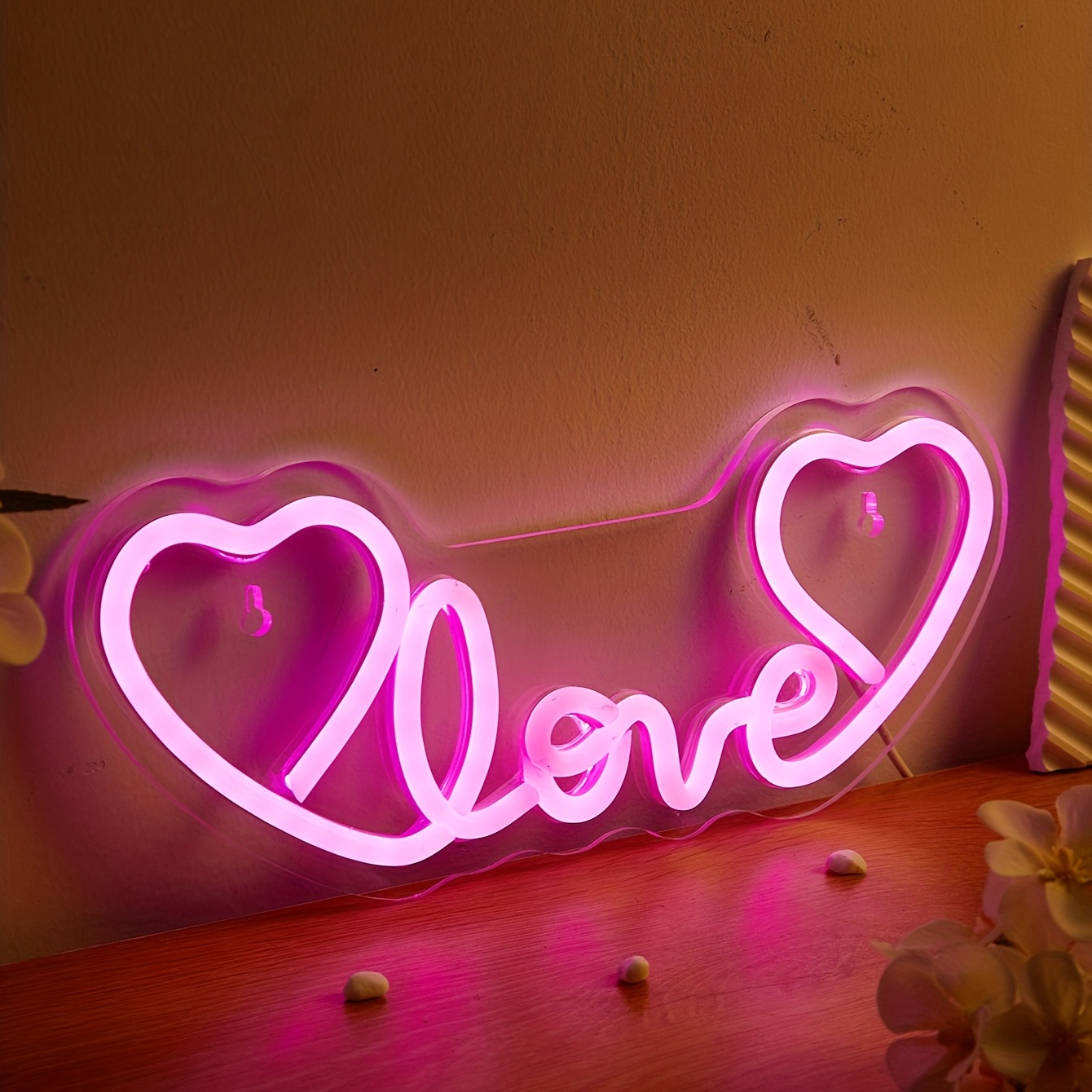 Led Love Shaped Neon Sign 5v Usb Power Supply Neon Light - Temu