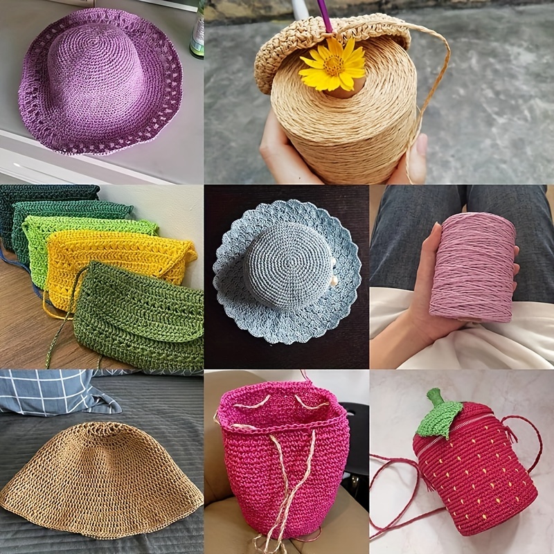 Raffia Yarn, Straw Yarn, Paper Yarn, Tape Yarn, 35 Colors, Ribbon