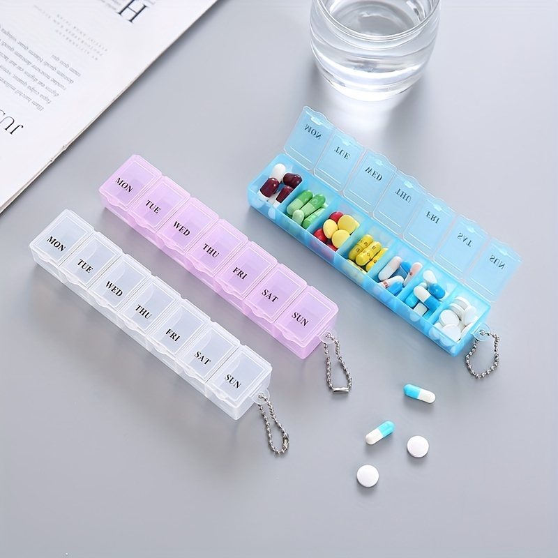 Transparent Pill Box, Portable Mini Medicine Container, Moisture