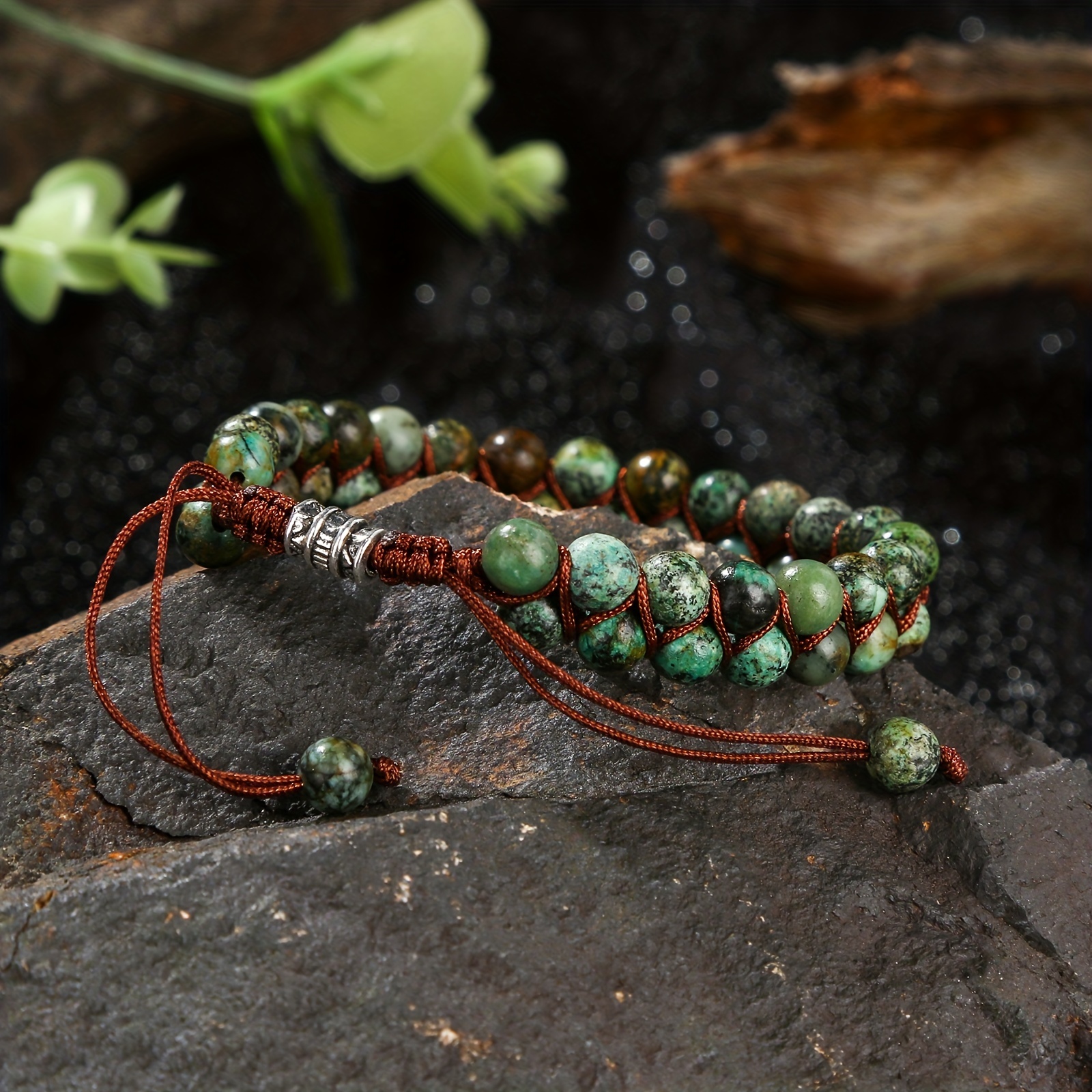 6mm Beads Tiger Eye Turquoise Natural Stone Bracelet Bangle Men