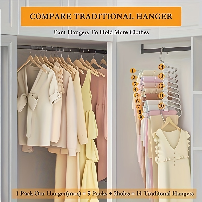 Space-saving Hangers For Home, Dorm And Travel - Foldable Drying Racks For  Pants, Shirts And Skirts, Wardrobe Organizer, Closet Organizer, Bedroom  Accessories, Home Organization And Storage Hanger - Temu