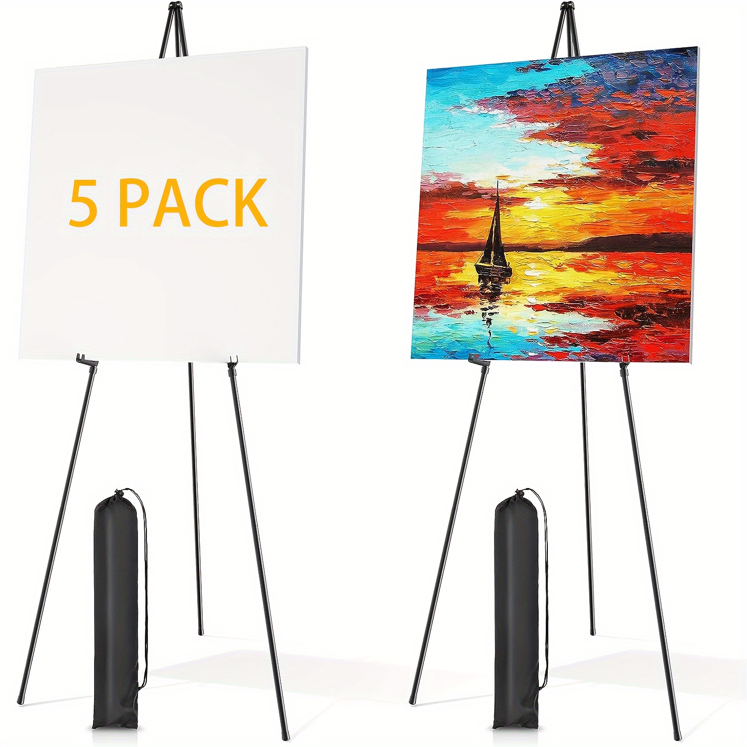 1pc Easel Stand, Black Tripod For Wedding Signs And Posters Welcome Board  Stand, Adjustable Metal Painting Easel, Shop On Temu And Start Saving