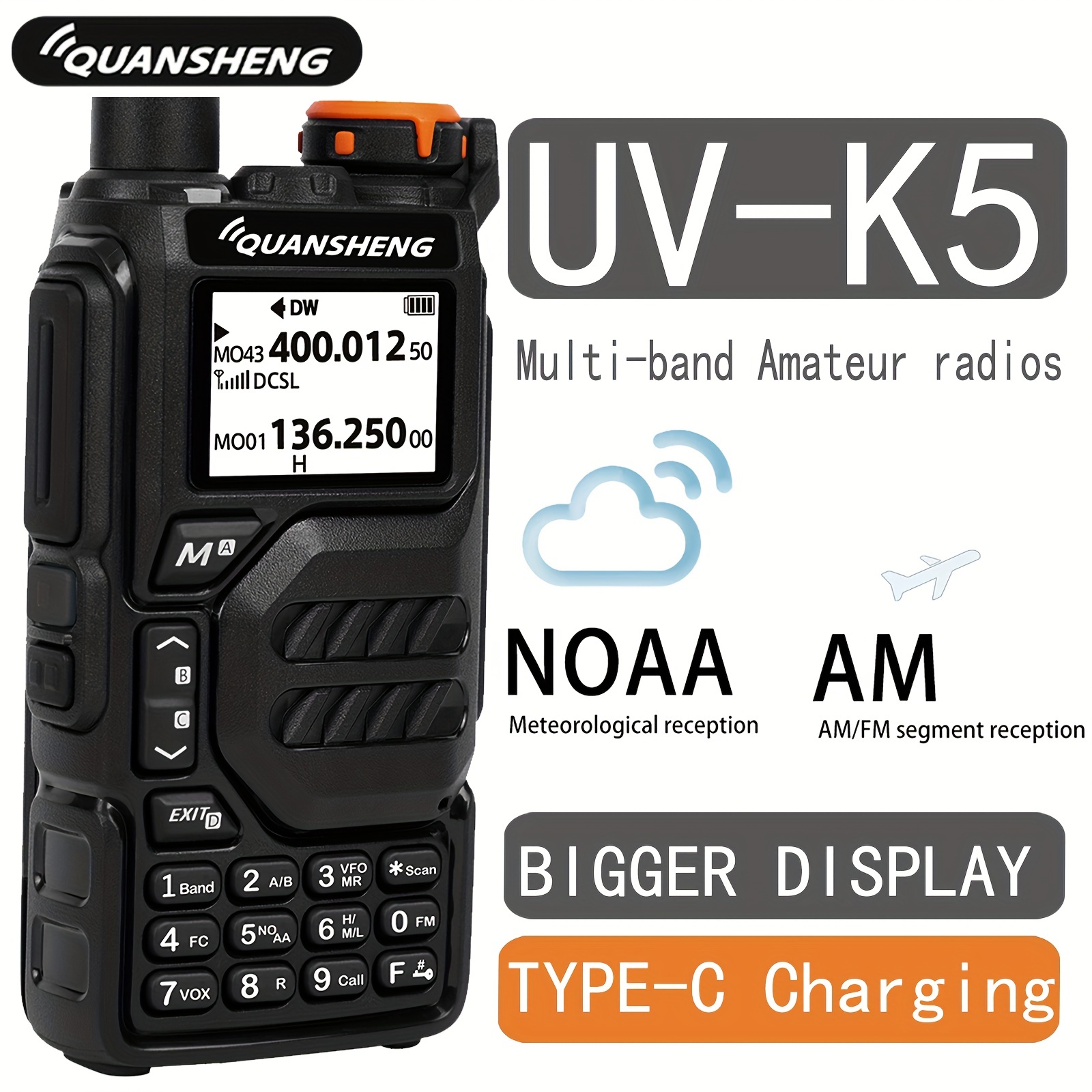 Quansheng Uvk5 Walkietalkie, Larga Distancia Profesional Civil Viaje