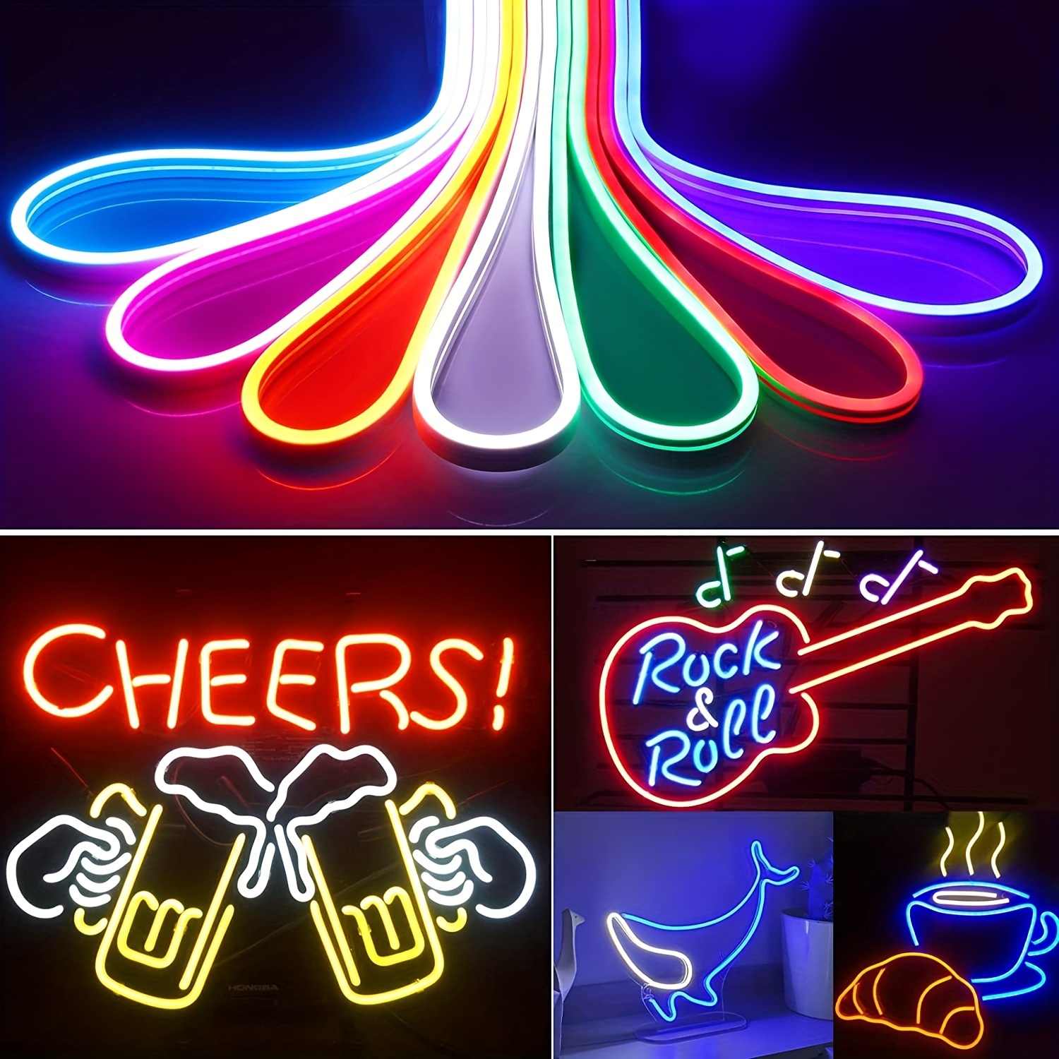 Neon Led Strip Light Neon Light Strip 12v Silicone Led Neon - Temu