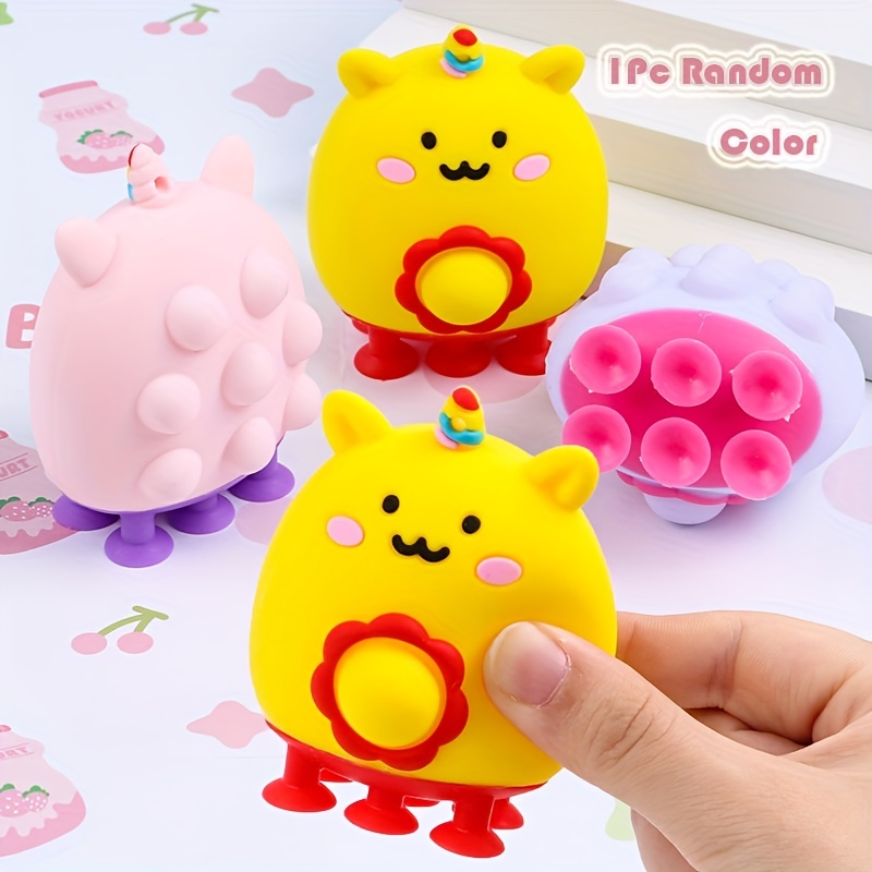 1pc Cartoon Doll Silicone Magic Suction Cup Cover For Cup