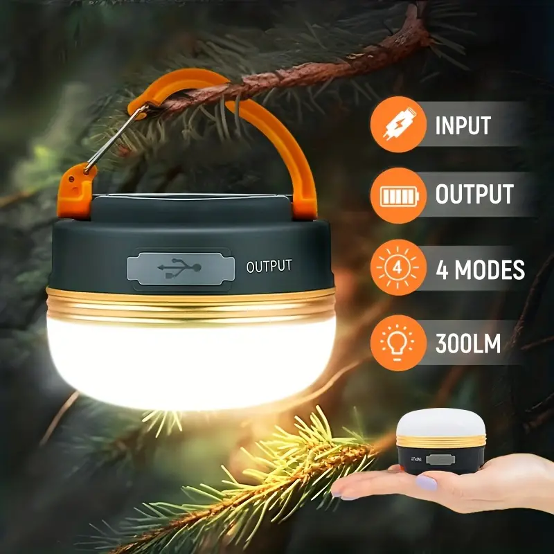 Camping Lantern Led Rechargeable Portable Tent Light 4 Light - Temu