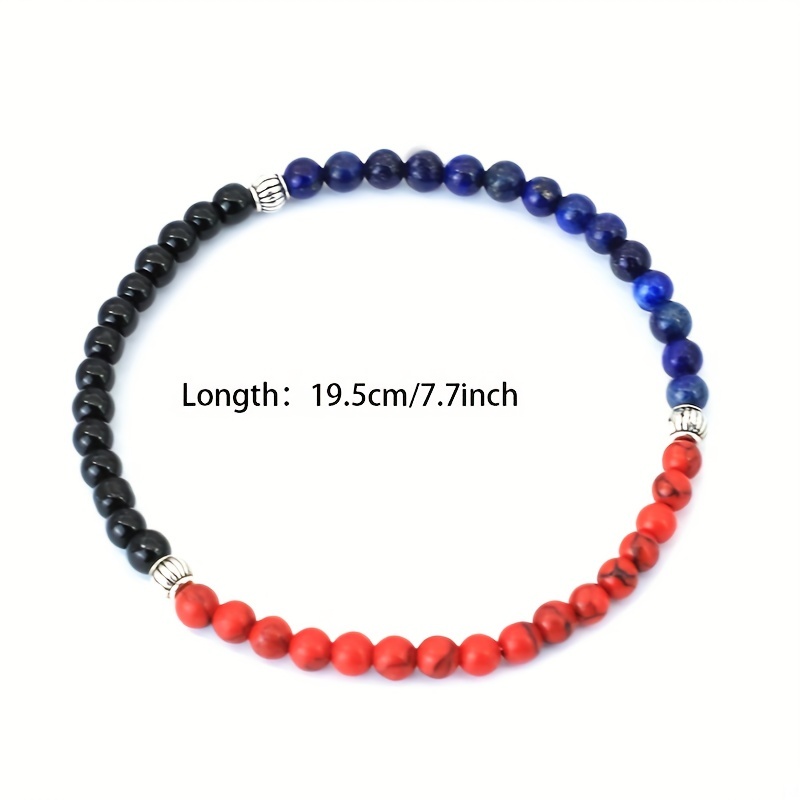 Men's Patchwork Beaded Bracelet Linkage Beads