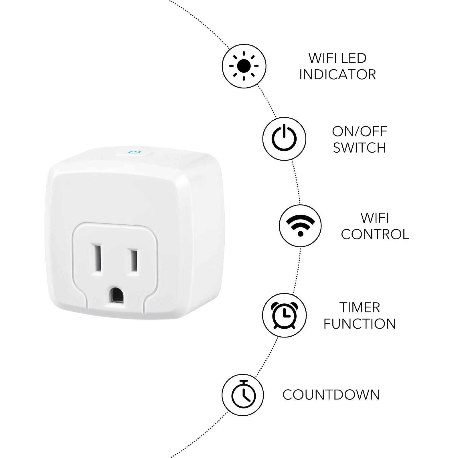 Smart Plug Wifi Socket Us 20a/16a10a Power Monitor Timing - Temu