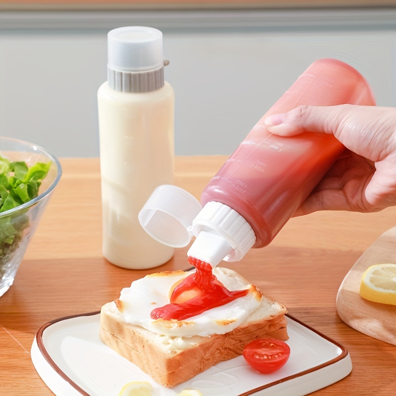 Squeeze Bottle Salad Sauce Squeeze Bottle With Scale And Tip - Temu