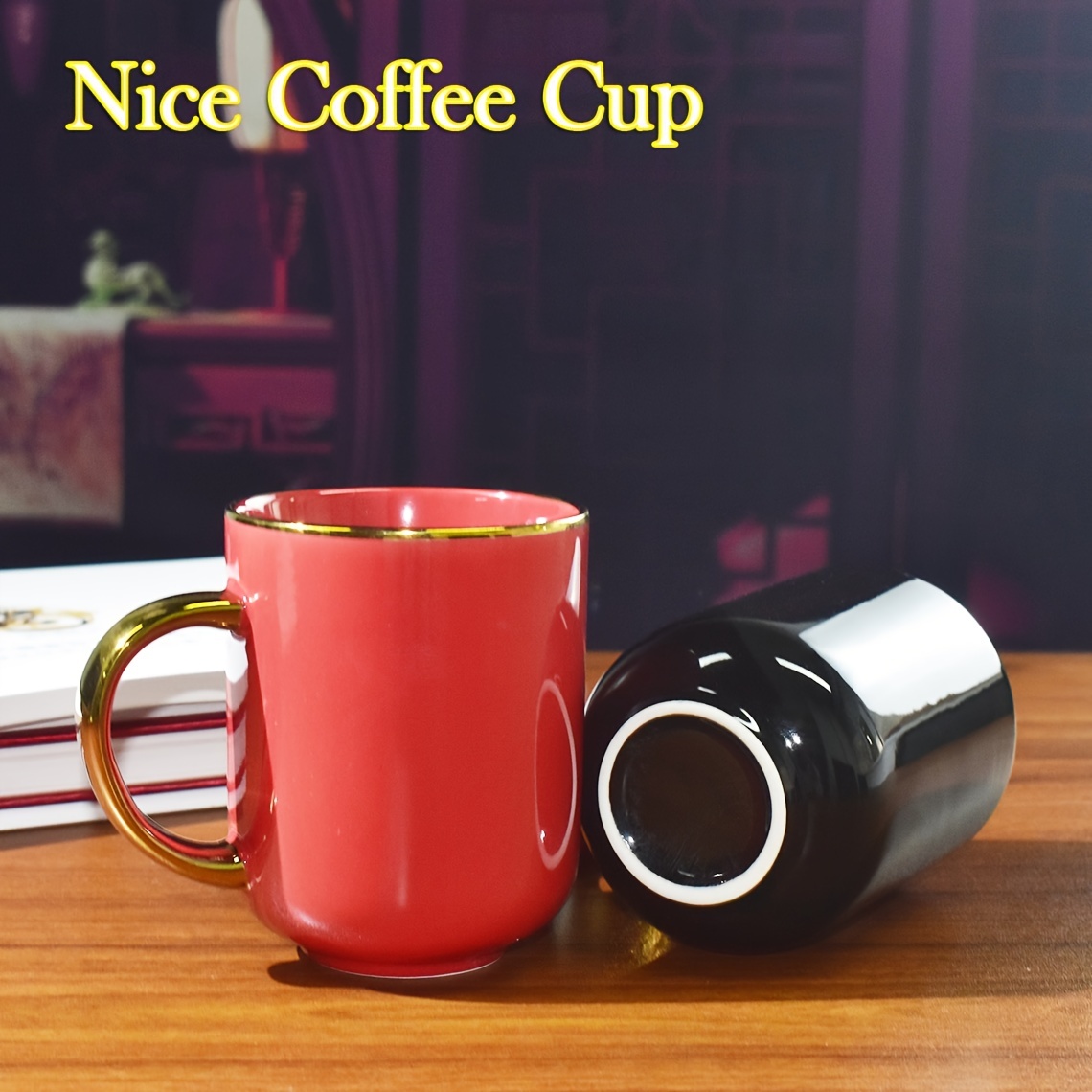 Handmade Ceramic Coffee Mug With Handle, Goblet Design Coffee Cup, Tea Cup,  Latte Mugs For Office And Home, Unique Gift For Men Women - Temu