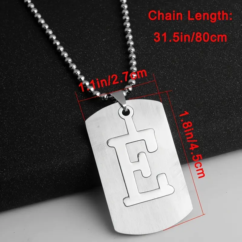 Fashion 26 Letters Pendant Necklaces Stainless Steel - Temu