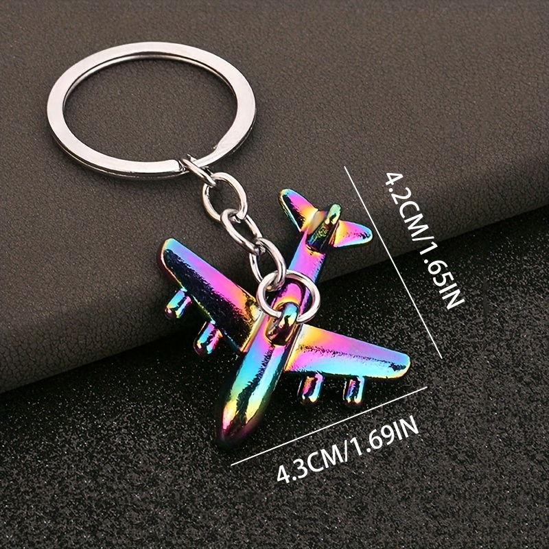 3D New Metel Airplane Keychain Aircraft Airplane Model Keyrings Car  Keychain Cool Boy Men's Gift Jewelry