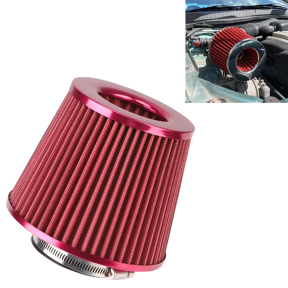 Red/Blue Car Accessories Universal Cold Air Intake Filter Induction Kit  Pipe Power Flow Hose System 