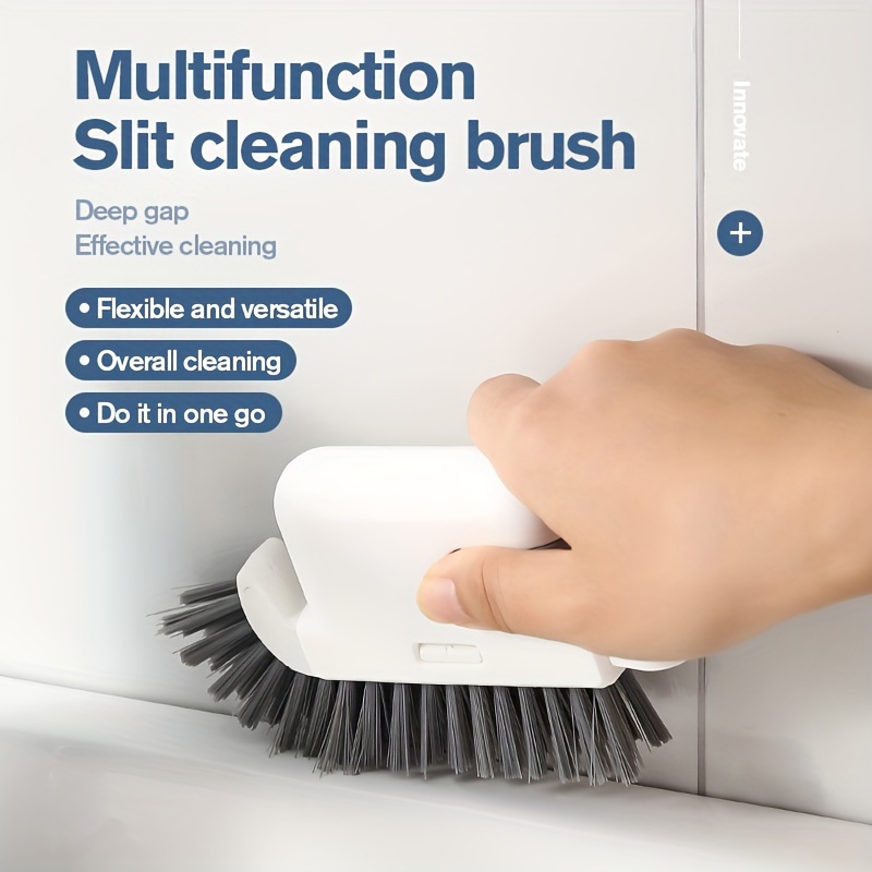 1pc Multifunction Cleaning Brush, White Plastic Gap Brush For Household