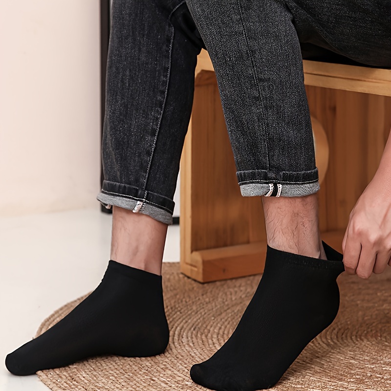 Calcetines Cinco Dedos Para Hombre Algodón Corte Bajo Sólido Casual 