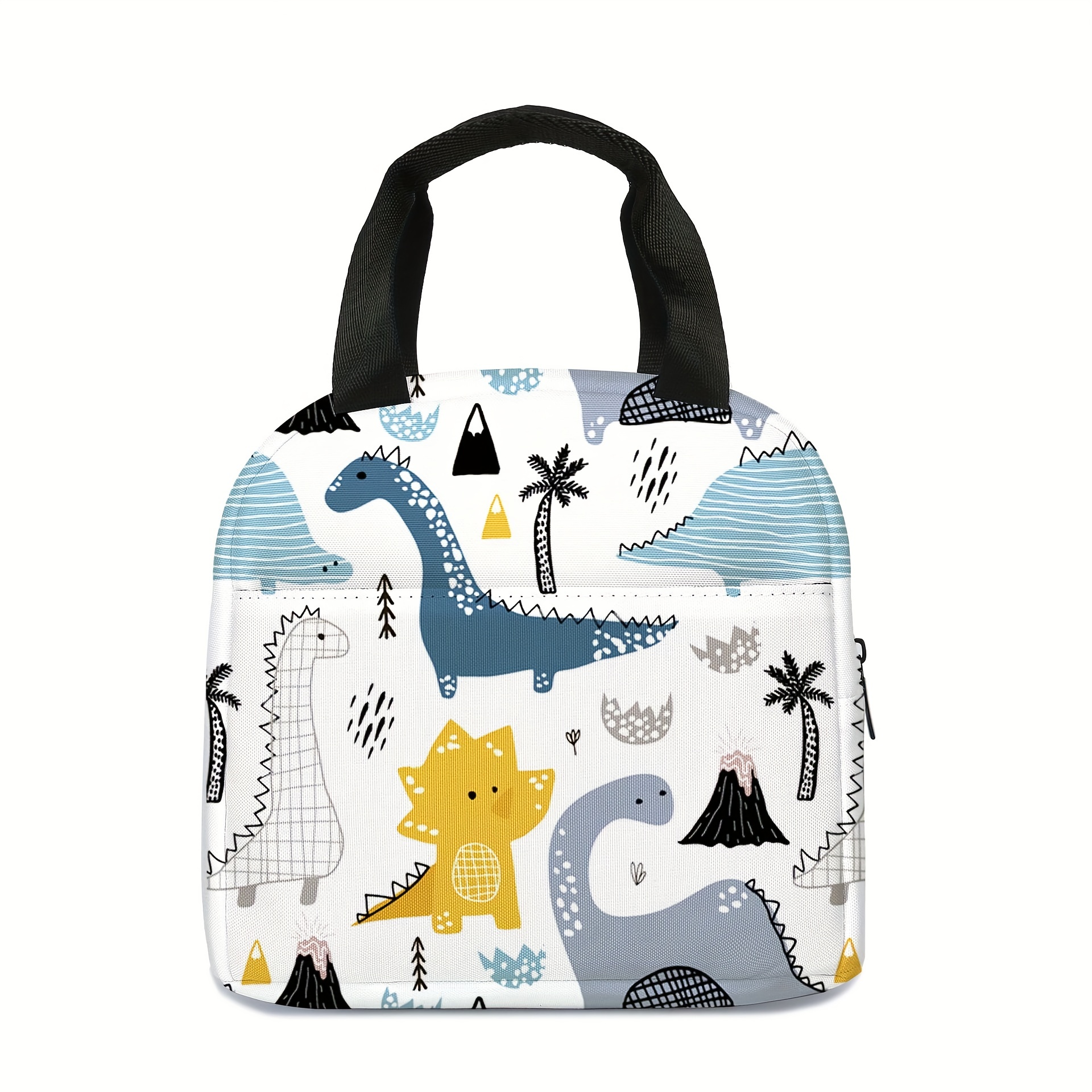 New Cartoon Printed Lunch Bag Women Cute Dinosaur Picnic