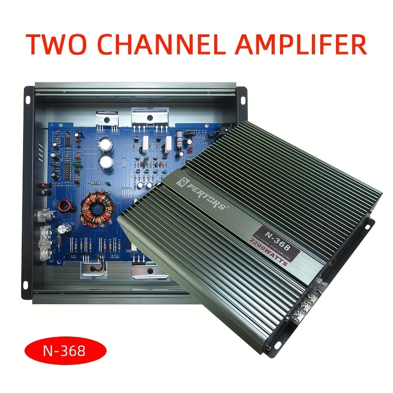 2,1 CH Ampli, 600W Amplificateur HiFi Bluetooth 5.0, 45W x 2 +68W Caisson  de basses passif Ampli Voiture Home Cinema Amplificateur de Son avec TF/USB