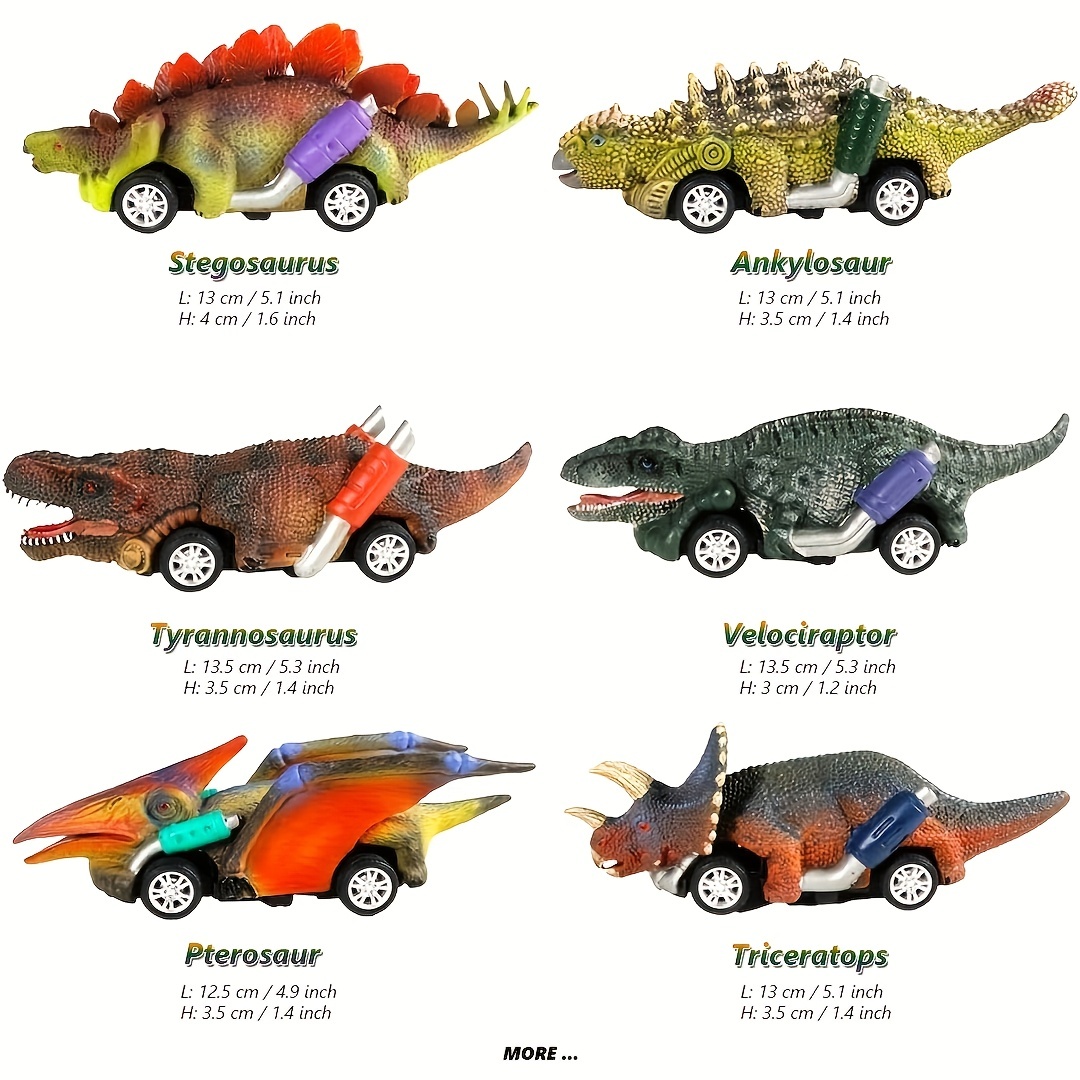 1Pc Brinquedo de Dinossauro Carros de Puxar, Brinquedos de Dino