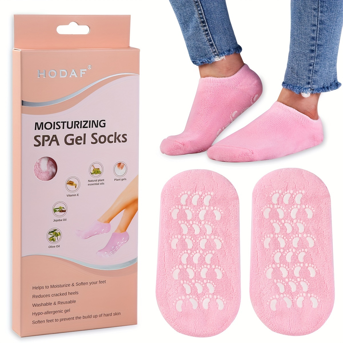 2 Pairs Moisturizing Socks, Gel Socks Soft Moisturizing Gel Socks, Gel Spa  Socks For Repairing And Softening Dry Cracked Feet Skins