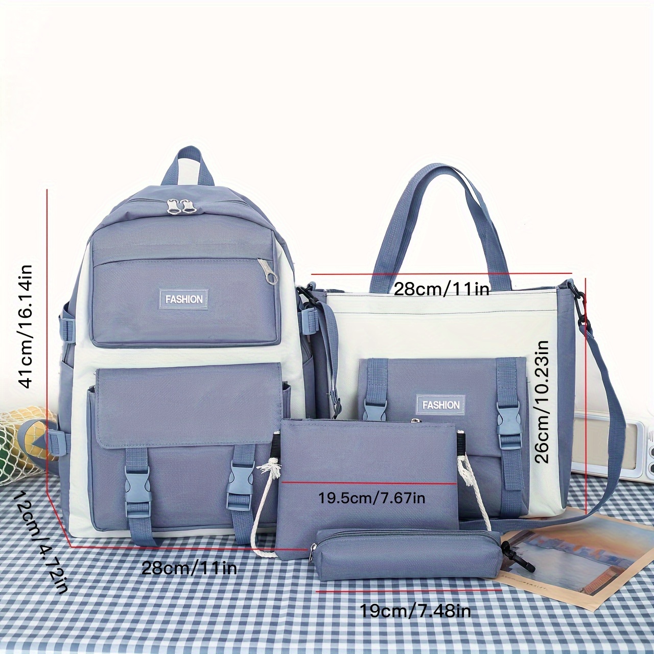 3pca Star Pattern Backpack, Kawaii Preppy School Bag With Crossbody Bag &  Pencil Case - Temu Austria