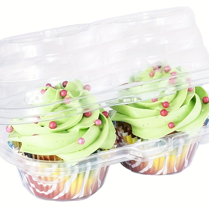10PCS Individual Plastic Cupcake and Muffin Cup Containers