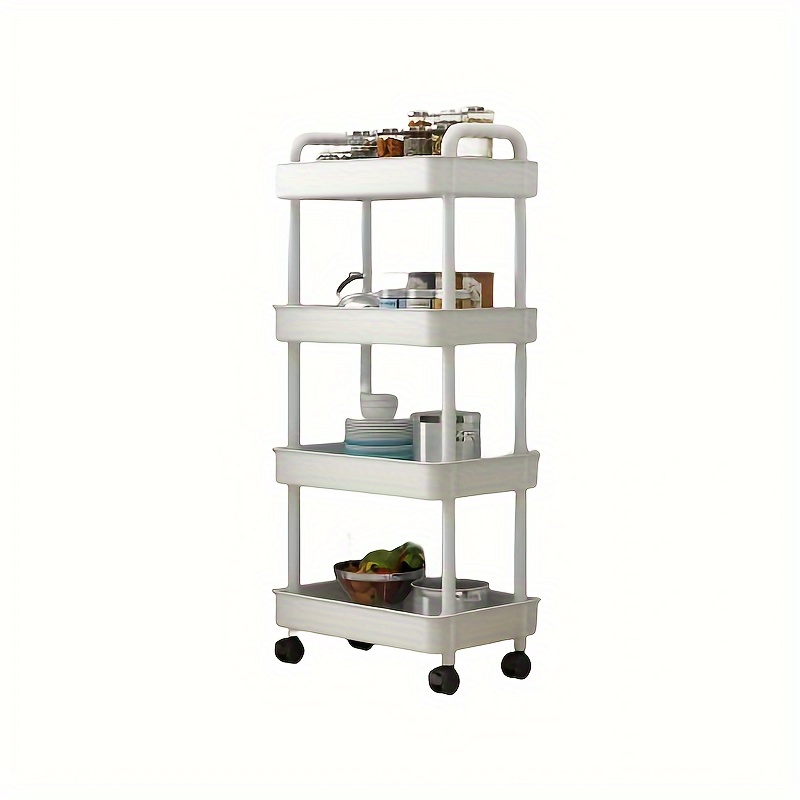 Acquista Scaffale da cucina a 3/4/5 strati Scaffale da bagno in plastica  mobile a triangolo con ruote Organizzatore salvaspazio