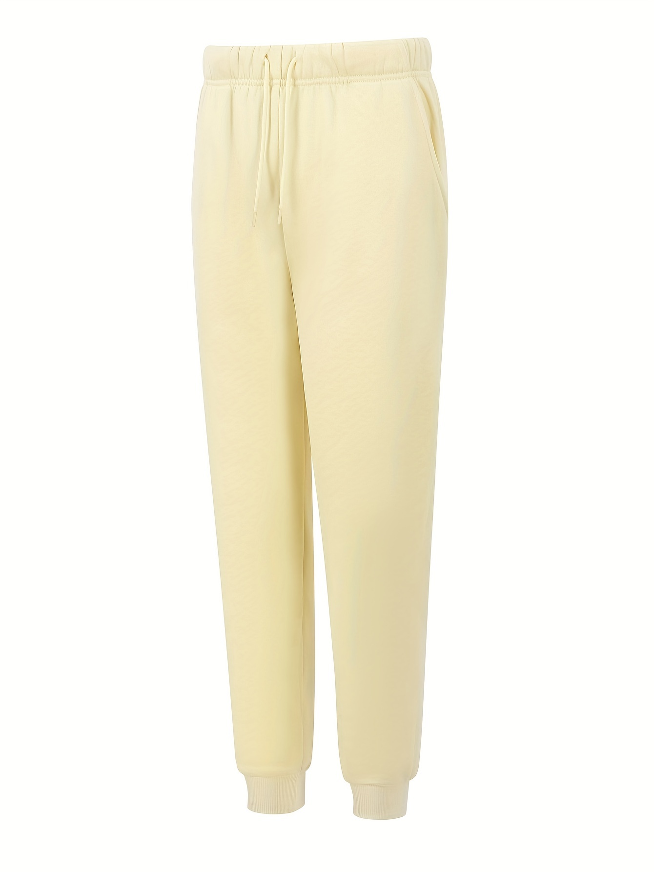  AROGONE Pantalones deportivos de cintura alta para mujer, de  algodón, con bolsillos, Beige-forro polar : Ropa, Zapatos y Joyería
