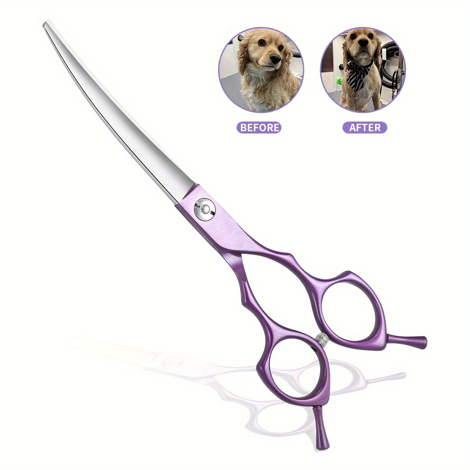Curved Dog Grooming Scissors Cats Grooming Scissors Pets - Temu