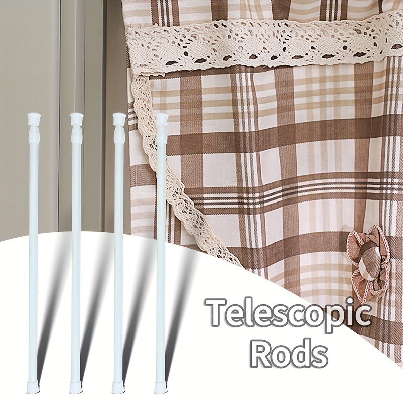 Telescopic Curtain Rod Curtain Hooks Curtain Rod Clamps - Temu