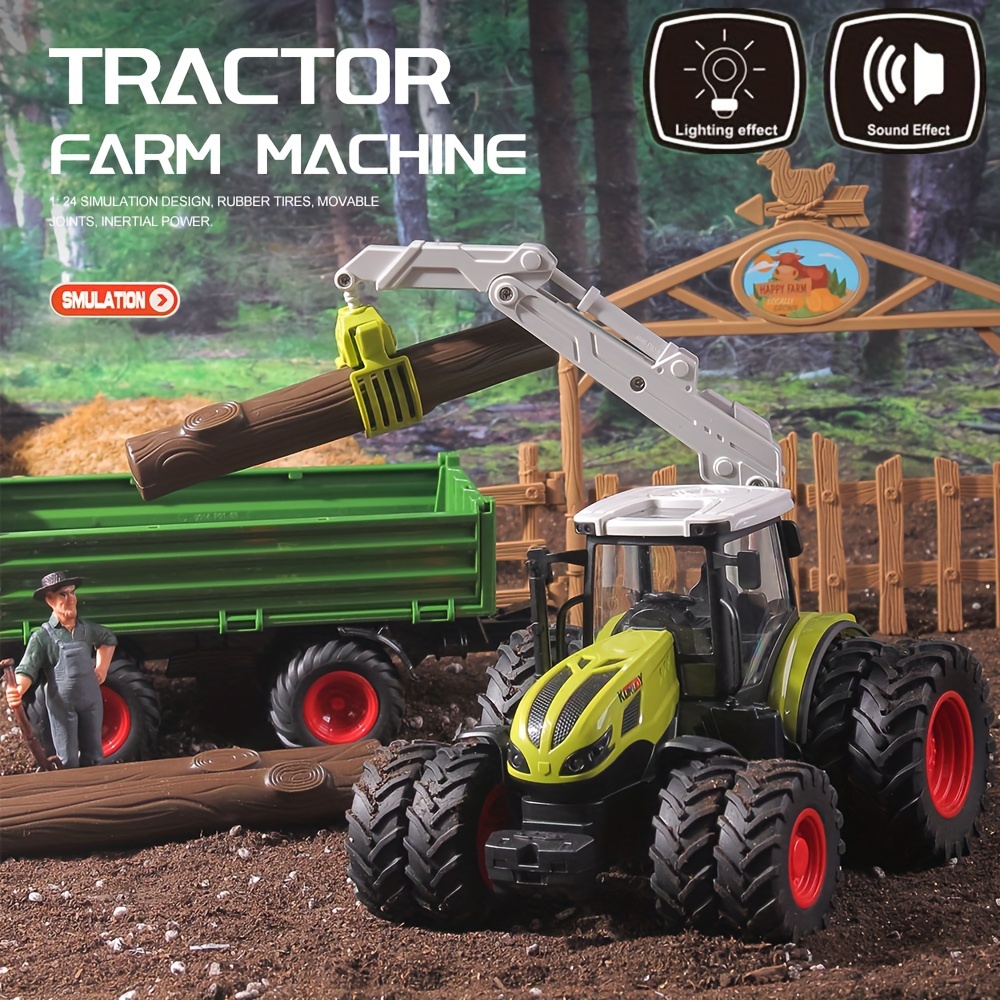 Juguetes de construcción de animales de granja, figuras de granja y cerca,  juego de camión de juguete de vehículo de granjero, juego de simulación