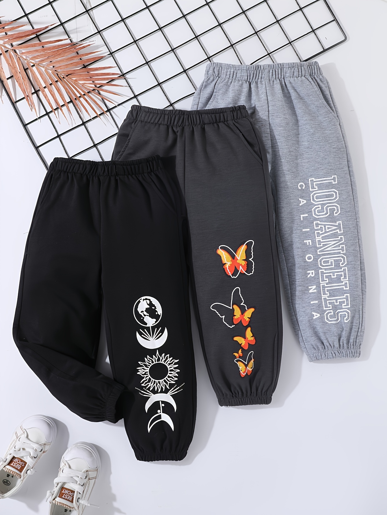 Fashion Girls''los Angeles'' Print Sports Casual Sweatpants - Temu
