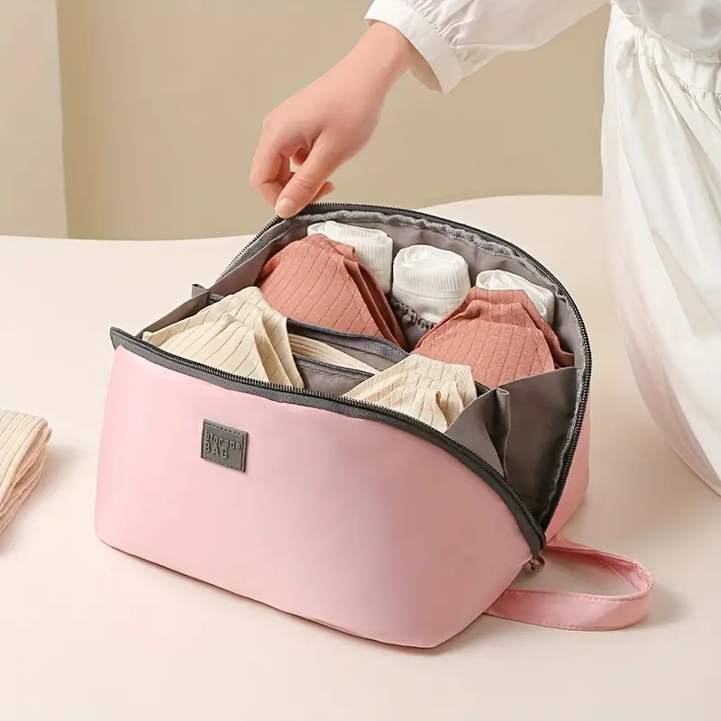 Underwear Storage Bag Portable Zipper Bras Organizer - Temu