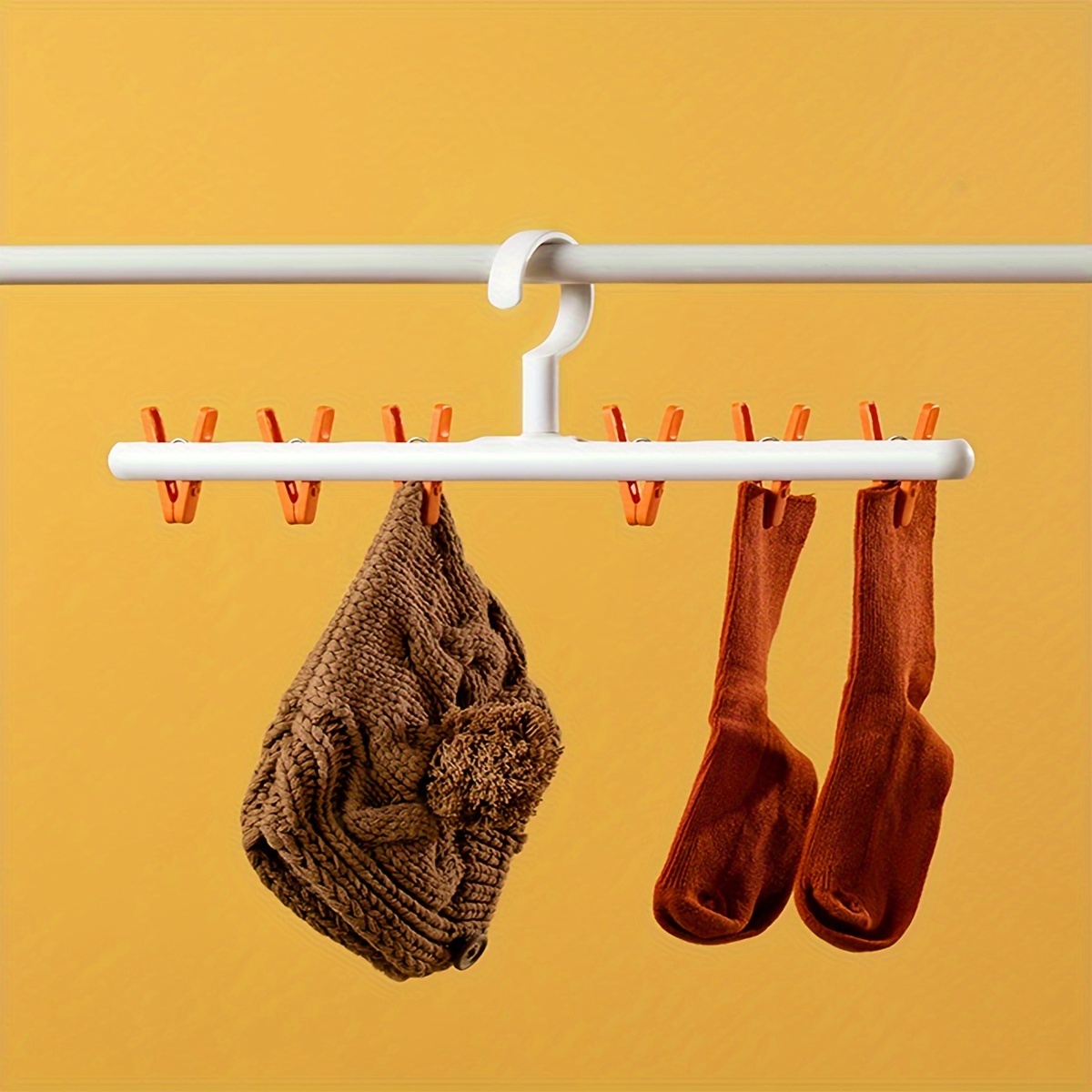1pc Sock Laundry Tool & Storage Hanger For Washing Drying & Storing Paired  Socks, Clips & Locks, No Sorting Or Matching, Foldable Closet Organizer  Better Than Mesh Bag