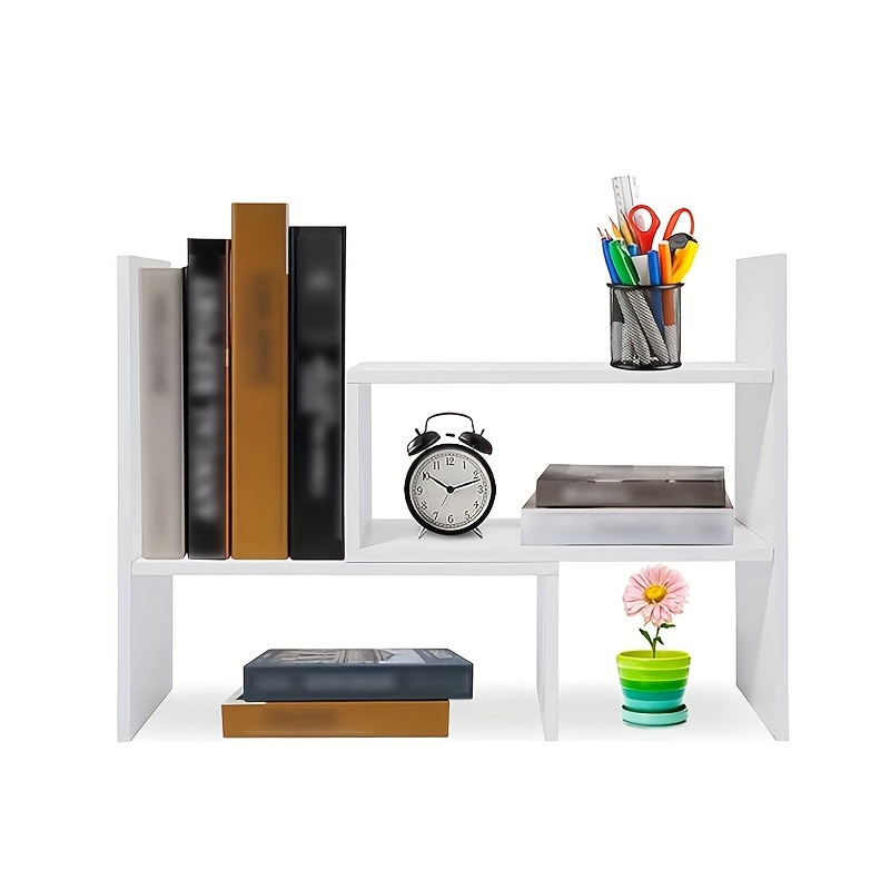 Wood Office Desk Shelf Organizer Desktop Supplies - Temu