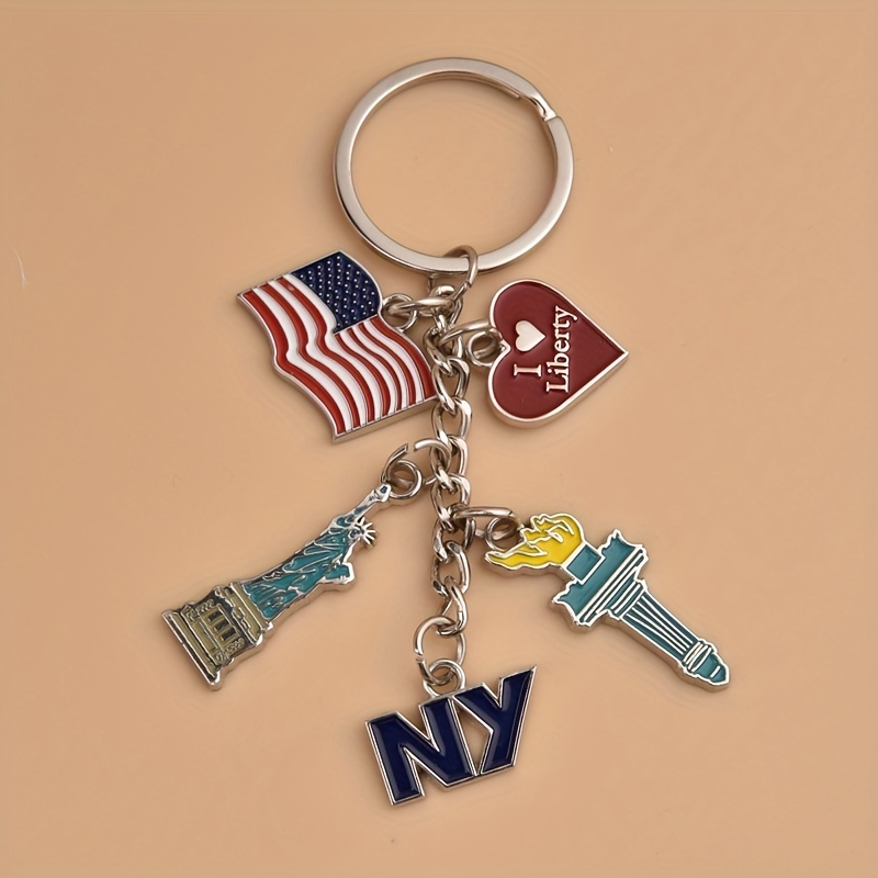 State of Louisiana Key Chain Acrylic Souvenir Keychain Retro Style Map Gift  2 Inch