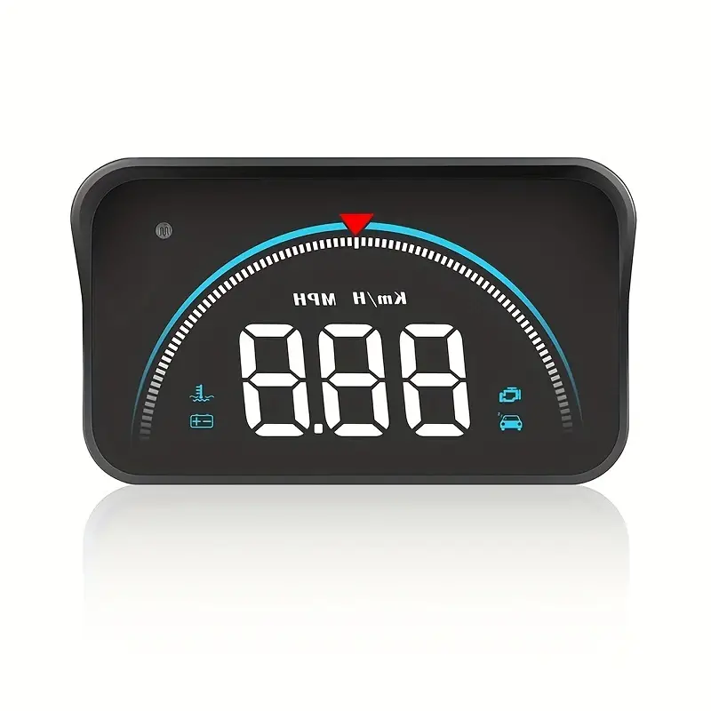 HUD Car Head Up Display 3.5inch Water Temperature Meter With Overspeed RPM  Fatigue Driving Warning Voltage Alarm LCD Display For Driving Safety