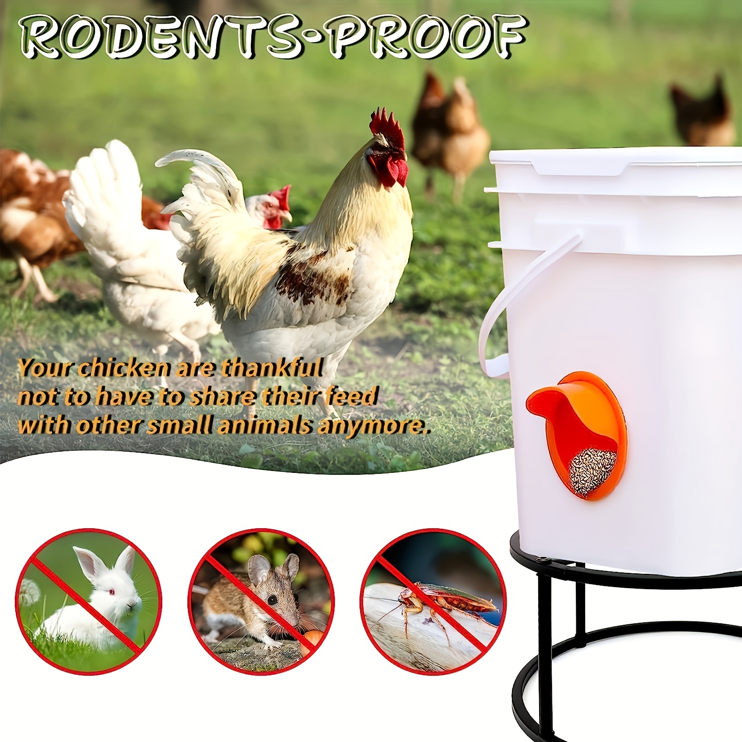 Metal Stand Chicken Feeder Waterer Heavy Duty Chicken Water - Temu