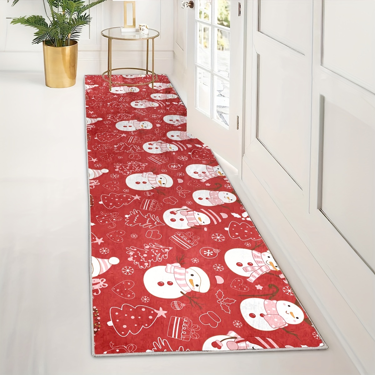 Soft Christmas Runner Rugs For Hallway Kitchen, Non-slip Long Hallway Rug  Runner Kitchen Mat, Machine Washable Stair Carpet Runner For Hallway Living  Room Bedroom Entryway Sunroom Hardwood Floors, Home Decor, Xmas Room