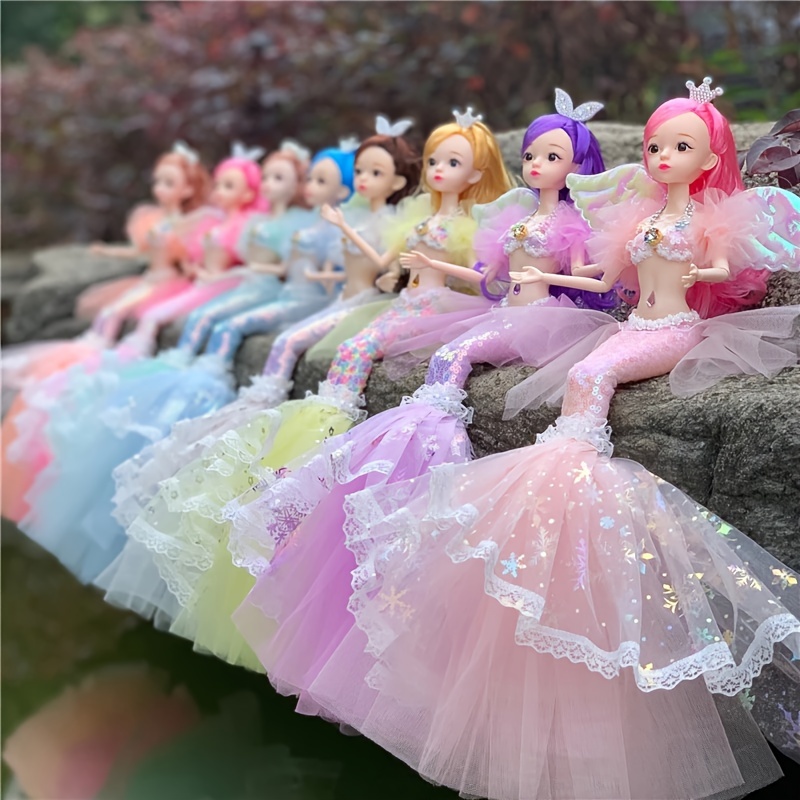 

45cm/17.71'' Beautiful Princess Mermaid Doll Toy, Birthday Gift, Pretend Play House Doll Dress Up Toy Easter Gift