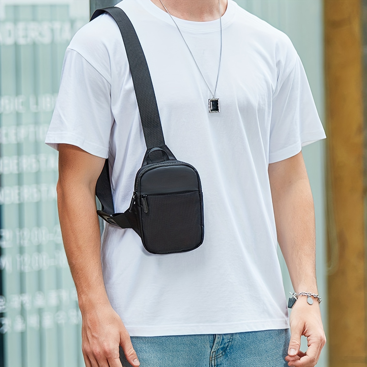 Petit sac à bandoulière pour homme, sacoche de marque japonaise pour téléphone  portable, pocommuniste de voyage