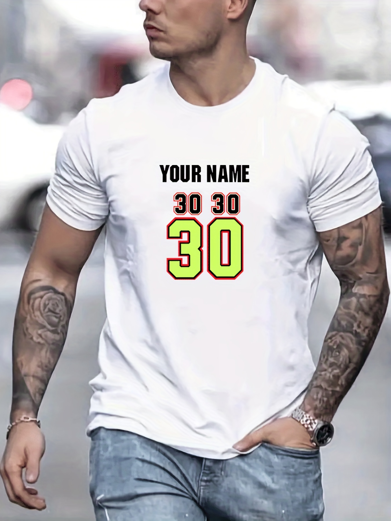 Printed Round T-shirt Cheap Price Crew Neck Men Casual Short