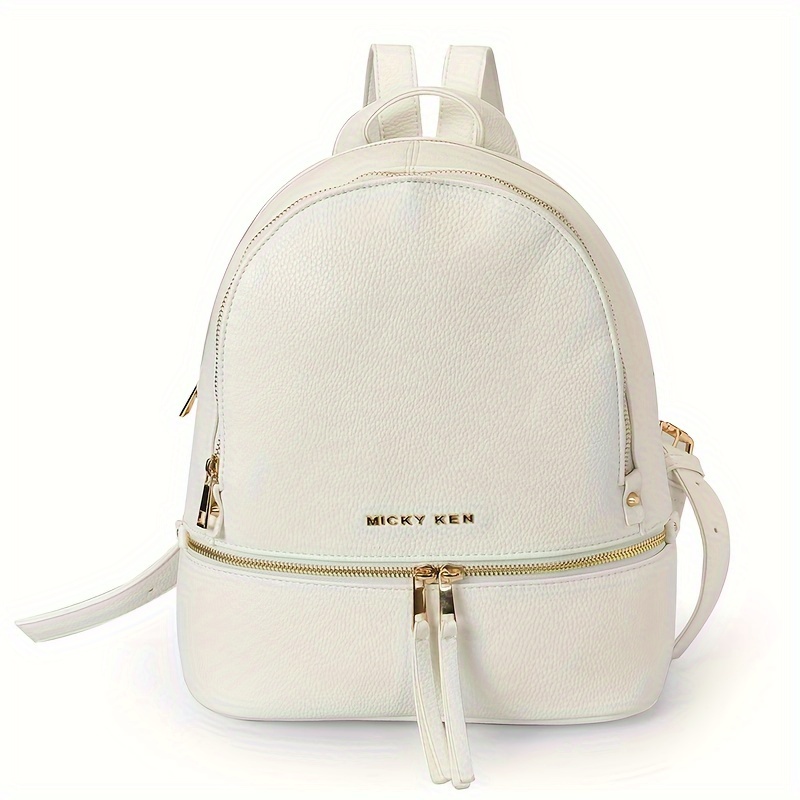 mini pu leather backpack fashion solid color daypack purse womens outdoor travel schoolbag