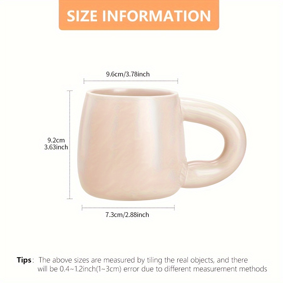 500ML Ceramic Cup with Large Handle and Lid