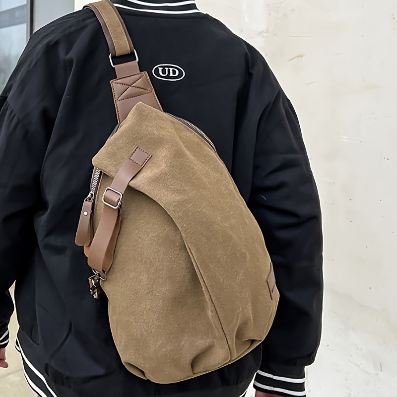 Men's New Chest Bag, Fashion Trend Crossbody Bag Large Capacity Shoulder  Bag - Temu